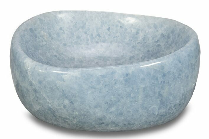 Polished Blue Calcite Bowl - Madagascar #245439
